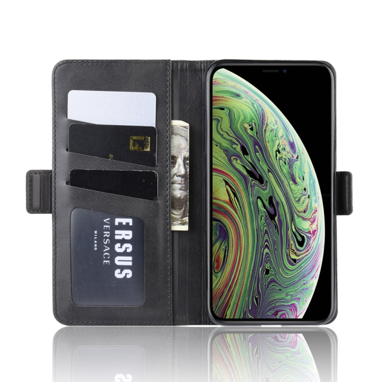 For iPhone X / XS Dual-side Magnetic Buckle Horizontal Flip Leather Case with Holder & Card Slots & Wallet & Photo Frame