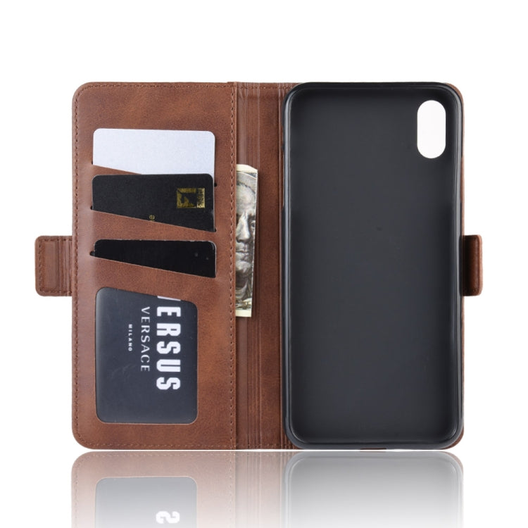 For iPhone X / XS Dual-side Magnetic Buckle Horizontal Flip Leather Case with Holder & Card Slots & Wallet & Photo Frame