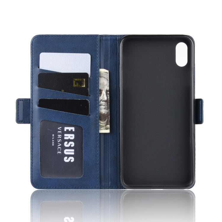 For iPhone X / XS Dual-side Magnetic Buckle Horizontal Flip Leather Case with Holder & Card Slots & Wallet & Photo Frame