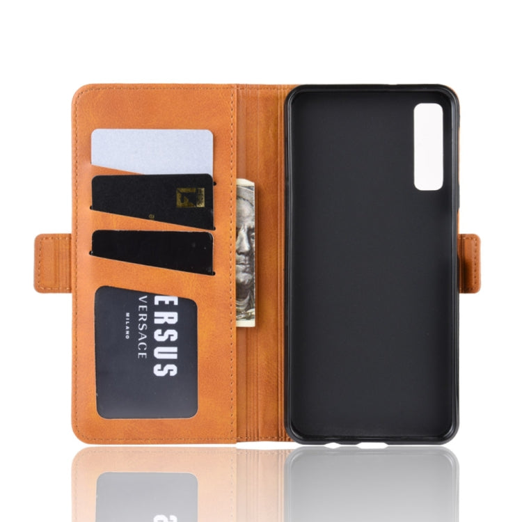 Dual-side Magnetic Buckle Horizontal Flip Leather Case for Galaxy A7 (2018), with Holder & Card Slots & Wallet & Photo Frame