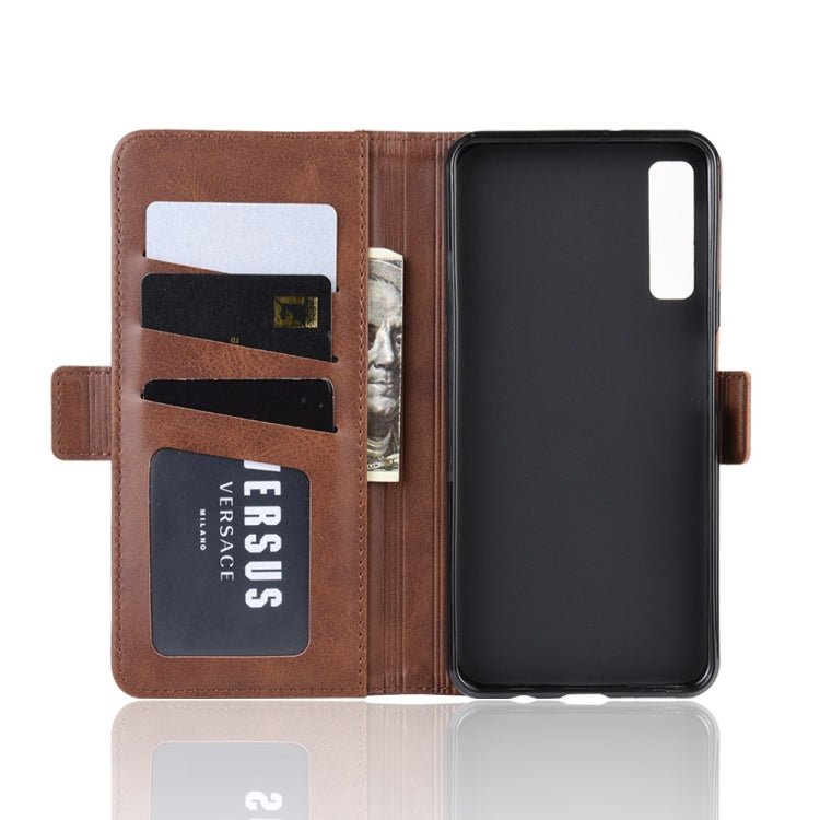 Dual-side Magnetic Buckle Horizontal Flip Leather Case for Galaxy A7 (2018), with Holder & Card Slots & Wallet & Photo Frame