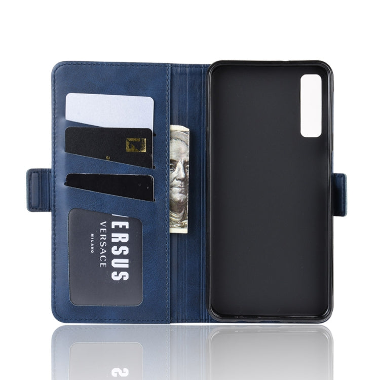 Dual-side Magnetic Buckle Horizontal Flip Leather Case for Galaxy A7 (2018), with Holder & Card Slots & Wallet & Photo Frame