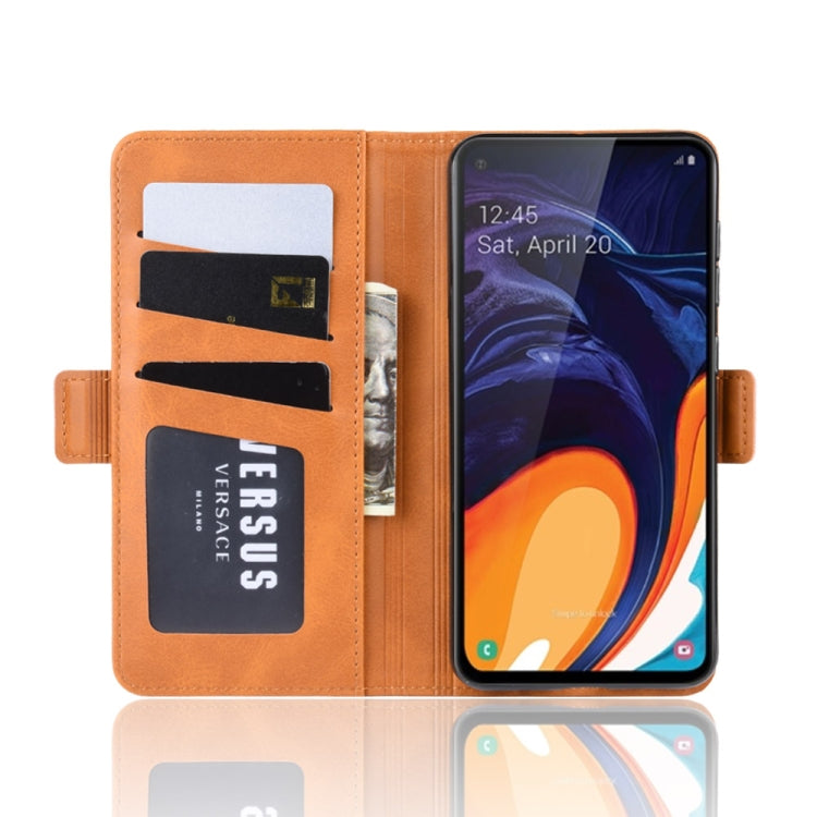 Dual-side Magnetic Buckle Horizontal Flip Leather Case for Galaxy A60, with Holder & Card Slots & Wallet & Photo Frame