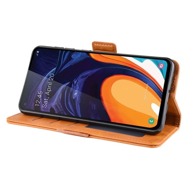 Dual-side Magnetic Buckle Horizontal Flip Leather Case for Galaxy A60, with Holder & Card Slots & Wallet & Photo Frame