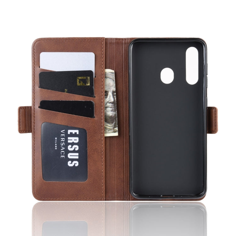 Dual-side Magnetic Buckle Horizontal Flip Leather Case for Galaxy A60, with Holder & Card Slots & Wallet & Photo Frame