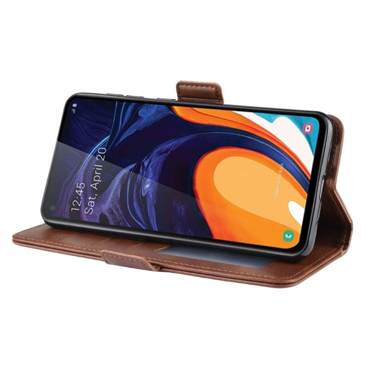 Dual-side Magnetic Buckle Horizontal Flip Leather Case for Galaxy A60, with Holder & Card Slots & Wallet & Photo Frame