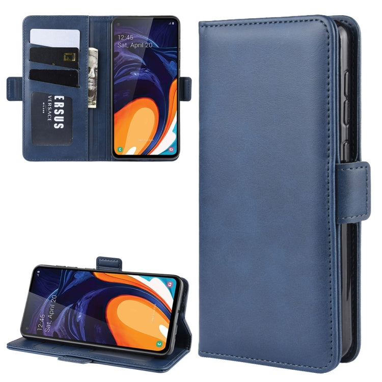 Dual-side Magnetic Buckle Horizontal Flip Leather Case for Galaxy A60, with Holder & Card Slots & Wallet & Photo Frame