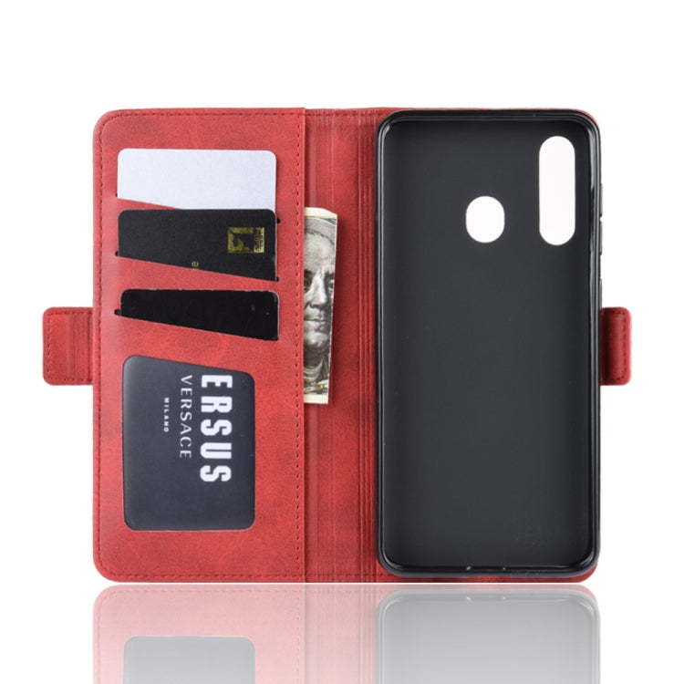 Dual-side Magnetic Buckle Horizontal Flip Leather Case for Galaxy A60, with Holder & Card Slots & Wallet & Photo Frame