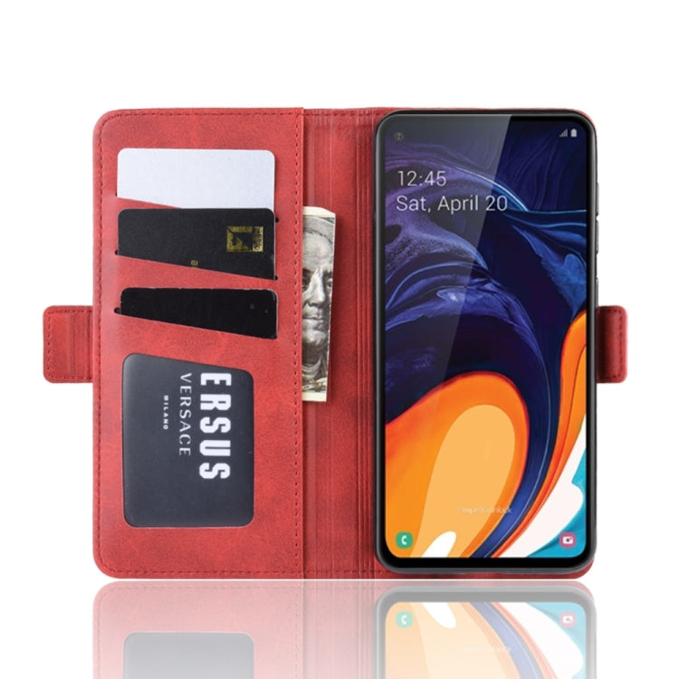 Dual-side Magnetic Buckle Horizontal Flip Leather Case for Galaxy A60, with Holder & Card Slots & Wallet & Photo Frame