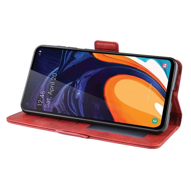 Dual-side Magnetic Buckle Horizontal Flip Leather Case for Galaxy A60, with Holder & Card Slots & Wallet & Photo Frame