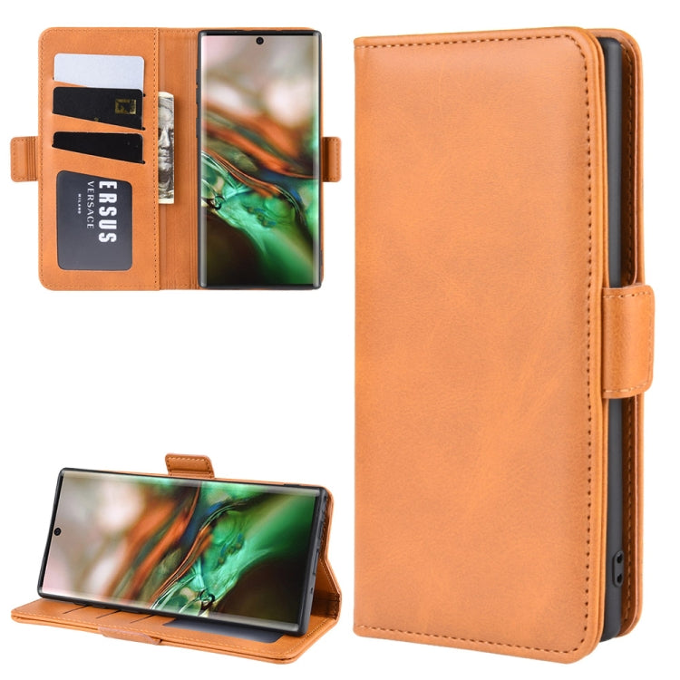 Dual-side Magnetic Buckle Horizontal Flip Leather Case for Galaxy Note 10, with Holder & Card Slots & Wallet & Photo Frame