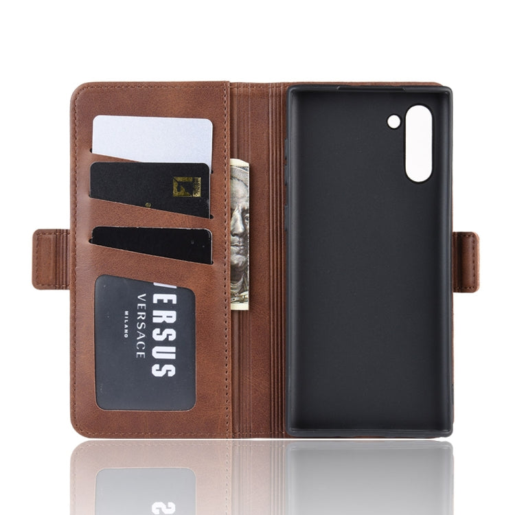 Dual-side Magnetic Buckle Horizontal Flip Leather Case for Galaxy Note 10, with Holder & Card Slots & Wallet & Photo Frame