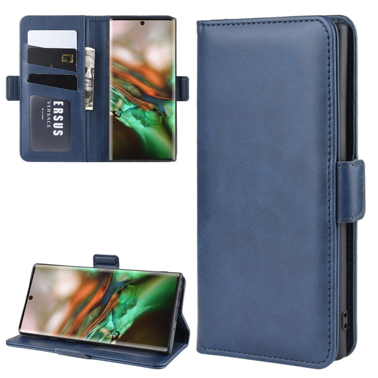 Dual-side Magnetic Buckle Horizontal Flip Leather Case for Galaxy Note 10, with Holder & Card Slots & Wallet & Photo Frame