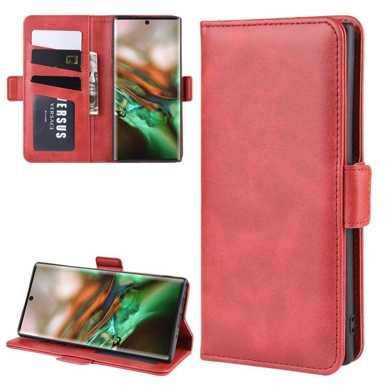 Dual-side Magnetic Buckle Horizontal Flip Leather Case for Galaxy Note 10, with Holder & Card Slots & Wallet & Photo Frame