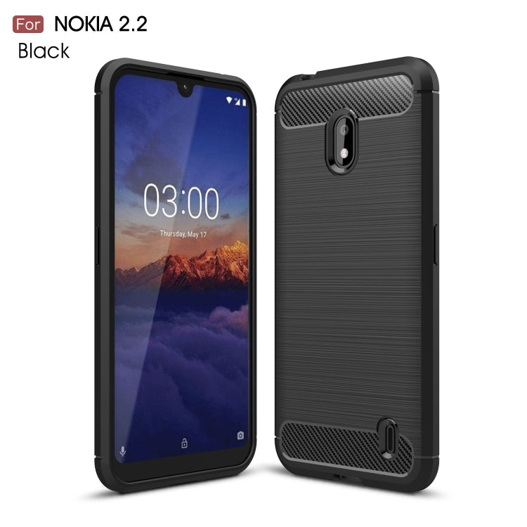 Brushed Texture Carbon Fiber TPU Case for Nokia 2.2