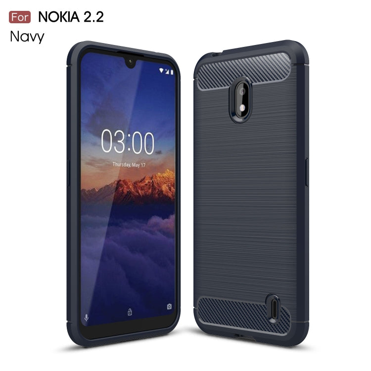 Brushed Texture Carbon Fiber TPU Case for Nokia 2.2