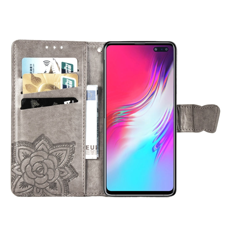 Butterfly Love Flowers Embossing Horizontal Flip Leather Case For Galaxy S10 5G with Holder & Card Slots & Wallet & Lanyard