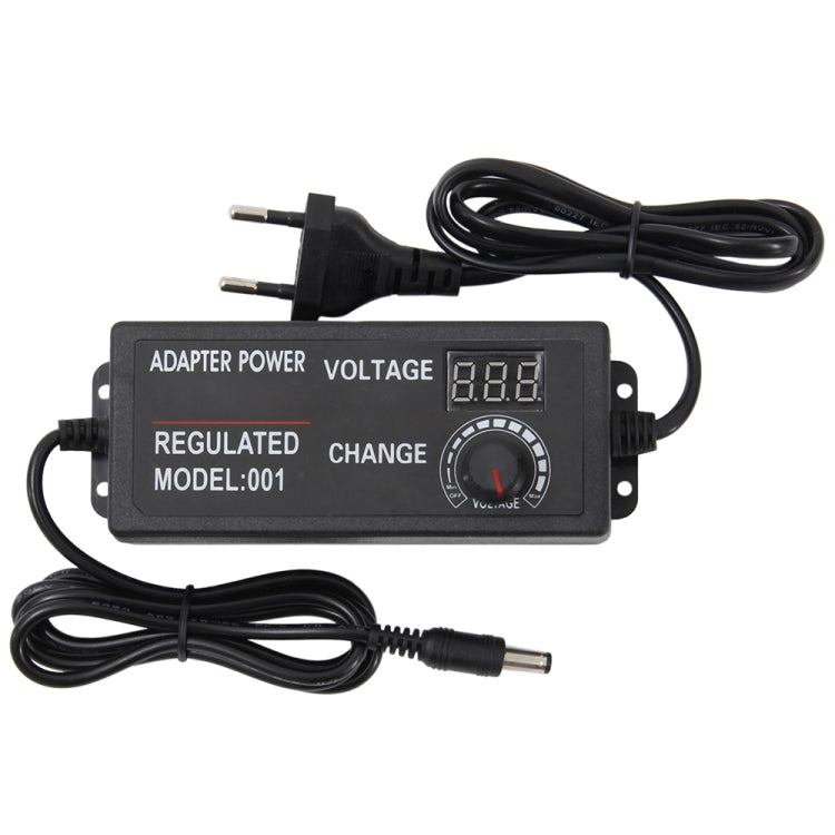 AC To DC Adjustable Voltage Power Adapter Universal Power Supply Display Screen Power Switching Charger US, Output Voltage:3-24V-2A