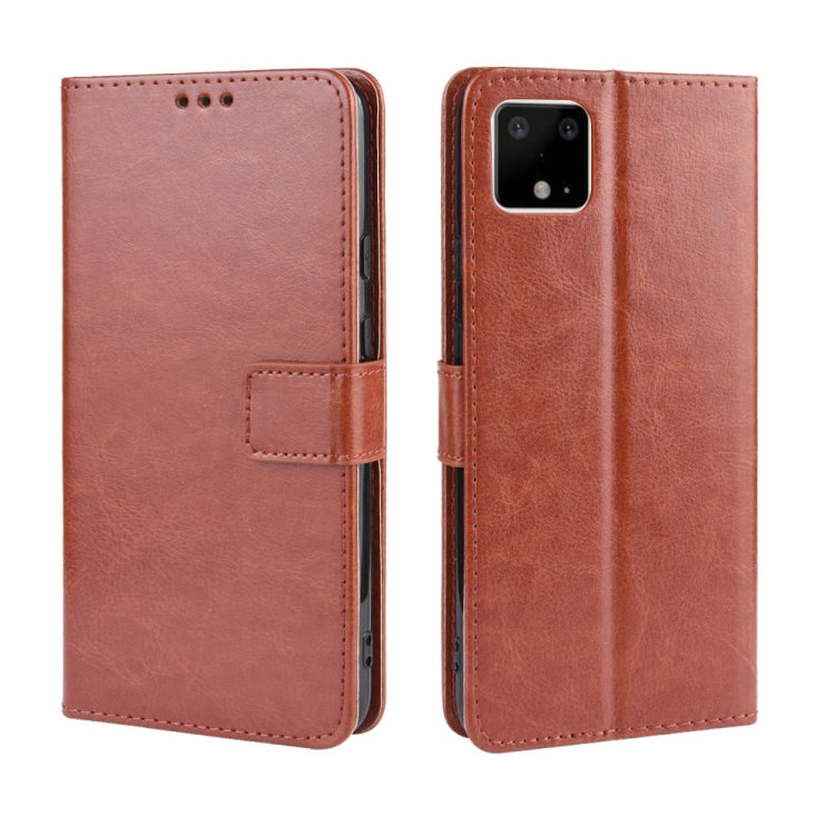 Retro Crazy Horse Texture Horizontal Flip Leather Case for Google Pixel 4XL, with Holder & Card Slots & Photo Frame