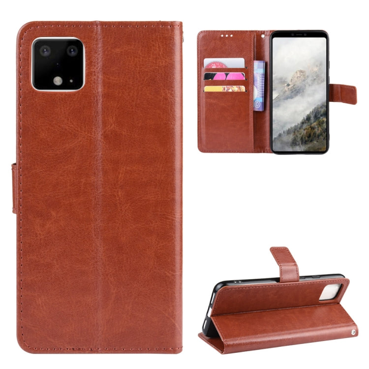 Retro Crazy Horse Texture Horizontal Flip Leather Case for Google Pixel 4XL, with Holder & Card Slots & Photo Frame