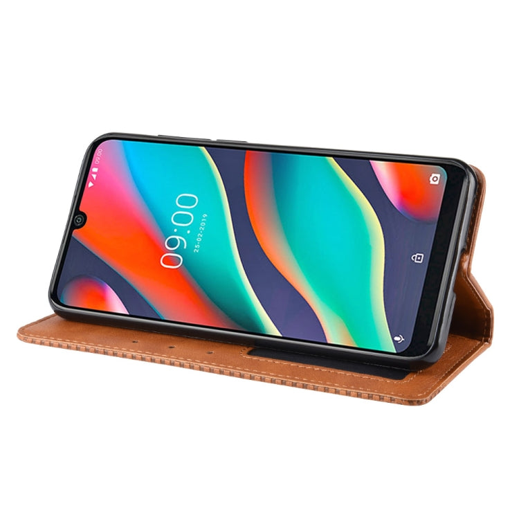 Magnetic Buckle Retro Crazy Horse Texture Horizontal Flip Leather Case for Wiko View 3 Pro, with Holder & Card Slots & Photo Frame