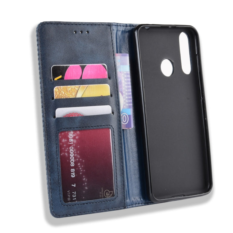 Magnetic Buckle Retro Crazy Horse Texture Horizontal Flip Leather Case for Wiko View 3 Pro, with Holder & Card Slots & Photo Frame