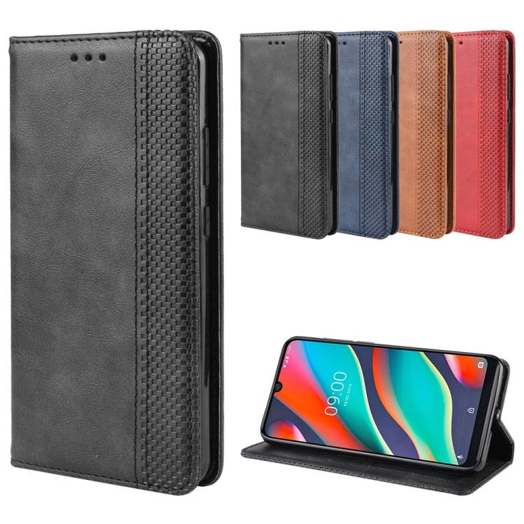 Magnetic Buckle Retro Crazy Horse Texture Horizontal Flip Leather Case for Wiko View 3 Pro, with Holder & Card Slots & Photo Frame