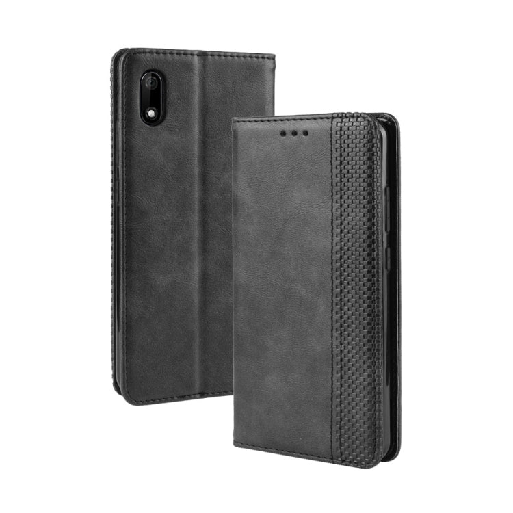 Magnetic Buckle Retro Crazy Horse Texture Horizontal Flip Leather Case for Wiko Jerry 4, with Holder & Card Slots & Photo Frame