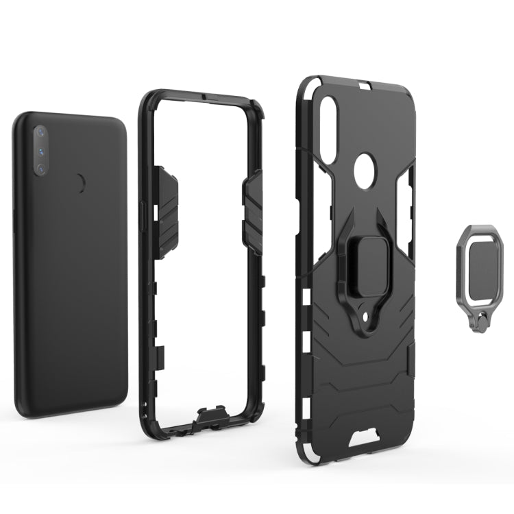 PC + TPU Shockproof Protective Case with Magnetic Ring Holder for Oppo Realme 3