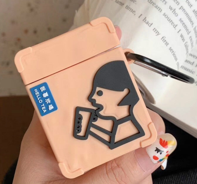 For Apple AirPods 1/2 Generation Universal Creative Tea Bag Wireless Bluetooth Headphone Protective Case