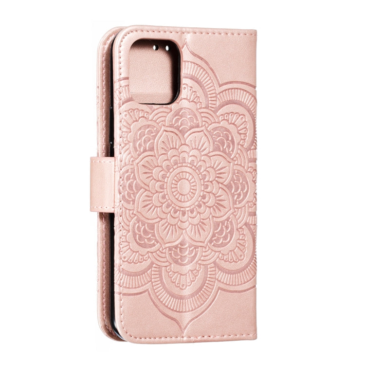 For iPhone 11 Pro Mandala Embossing Pattern Horizontal Flip Leather Case, with Holder & Card Slots & Wallet & Photo Frame & Lanyard