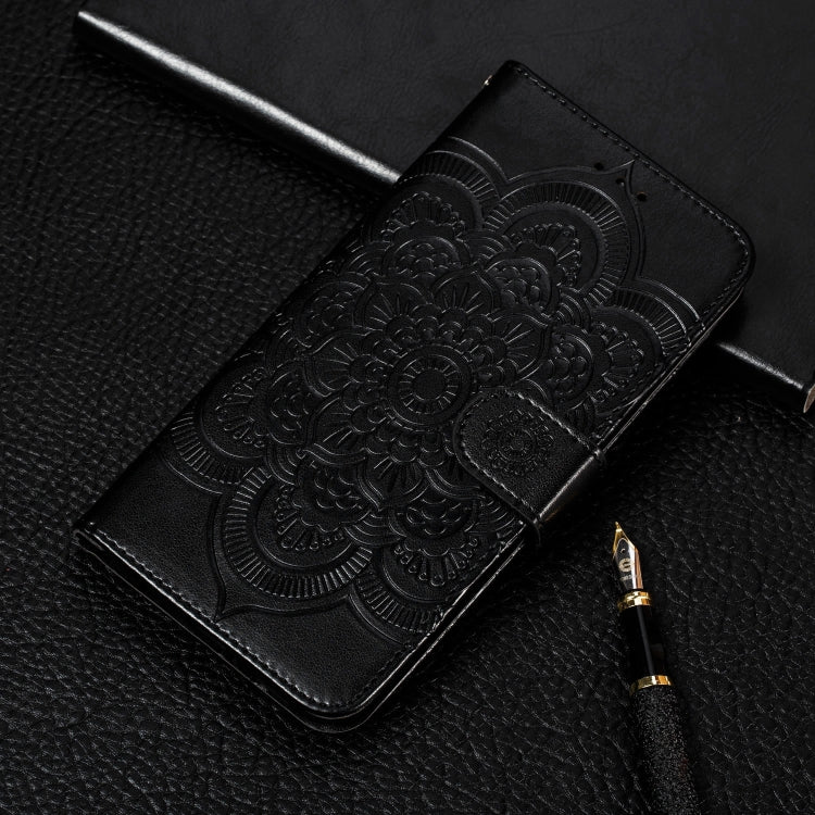 For iPhone 11 Pro Mandala Embossing Pattern Horizontal Flip Leather Case, with Holder & Card Slots & Wallet & Photo Frame & Lanyard