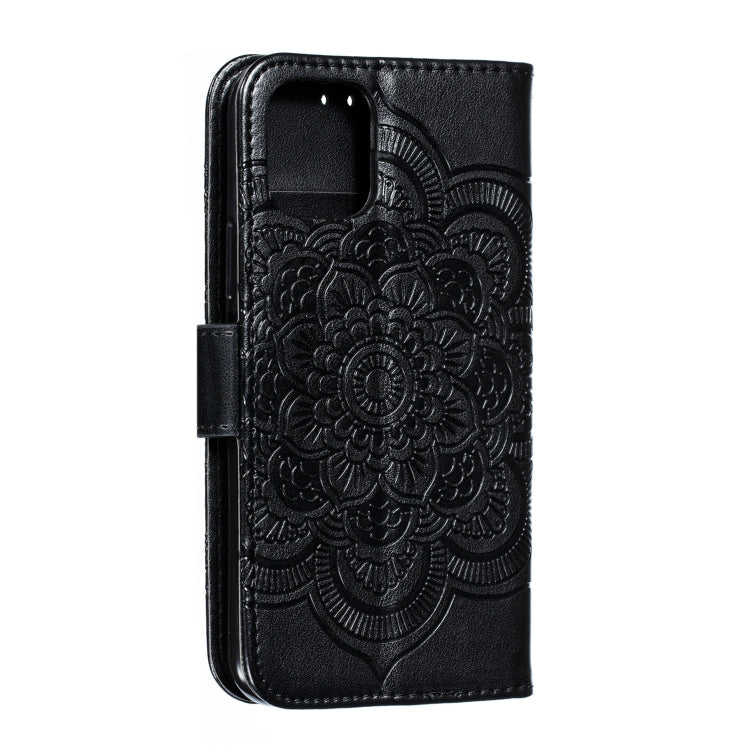 For iPhone 11 Pro Mandala Embossing Pattern Horizontal Flip Leather Case, with Holder & Card Slots & Wallet & Photo Frame & Lanyard