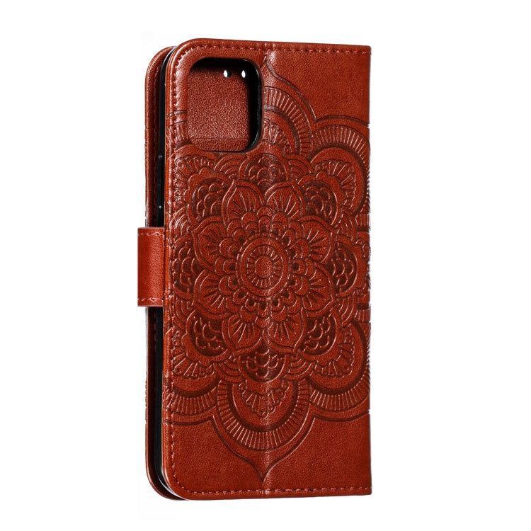 For iPhone 11 Pro Mandala Embossing Pattern Horizontal Flip Leather Case, with Holder & Card Slots & Wallet & Photo Frame & Lanyard