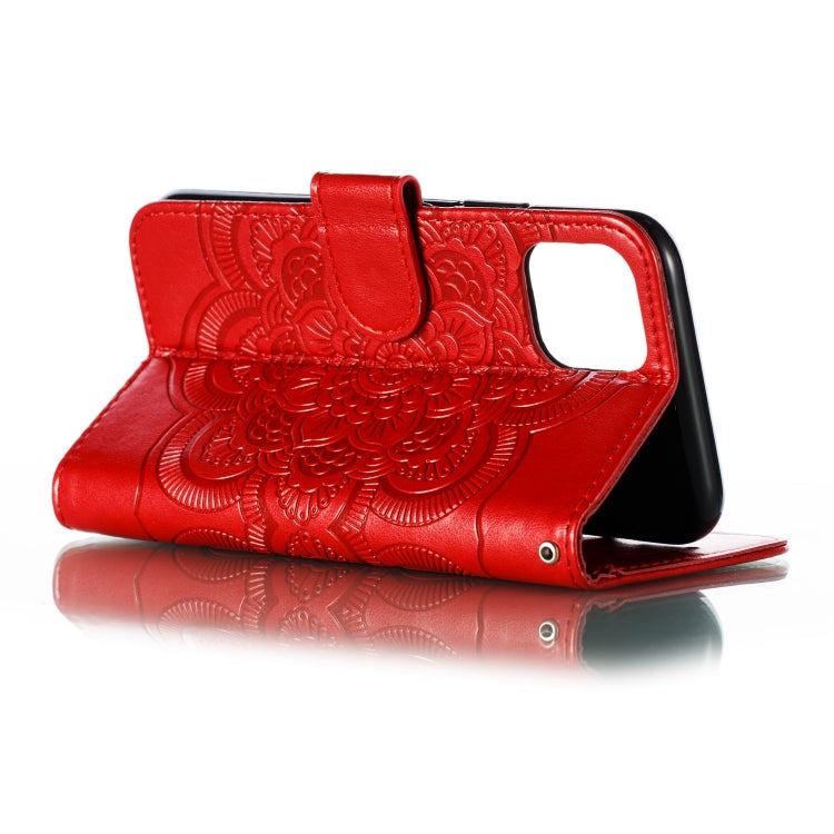 For iPhone 11 Pro Mandala Embossing Pattern Horizontal Flip Leather Case, with Holder & Card Slots & Wallet & Photo Frame & Lanyard