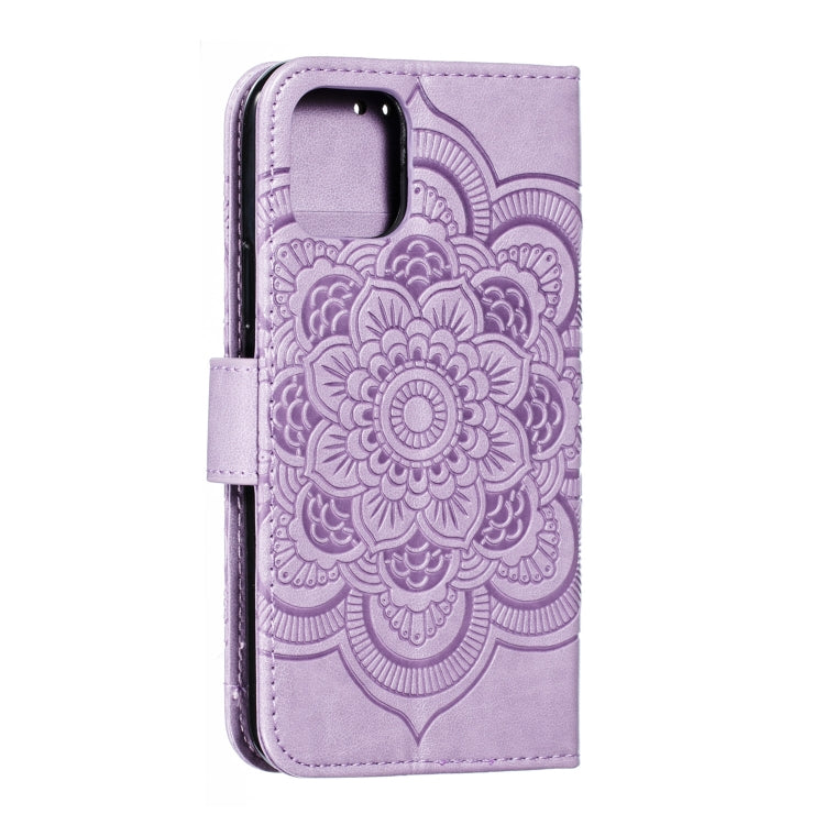 For iPhone 11 Pro Mandala Embossing Pattern Horizontal Flip Leather Case, with Holder & Card Slots & Wallet & Photo Frame & Lanyard
