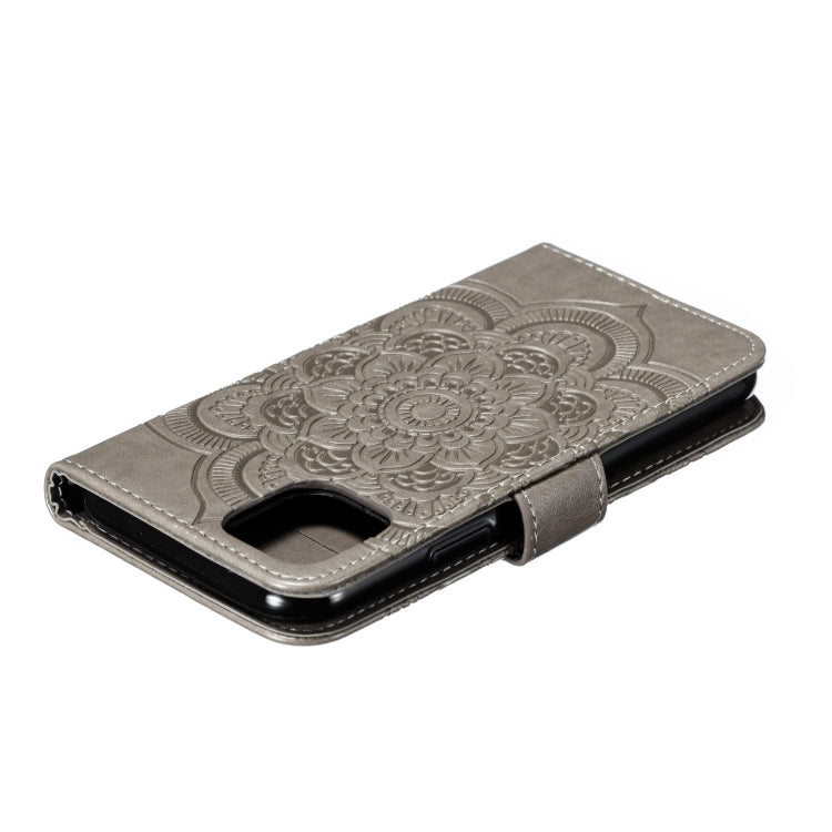 For iPhone 11 Pro Mandala Embossing Pattern Horizontal Flip Leather Case, with Holder & Card Slots & Wallet & Photo Frame & Lanyard