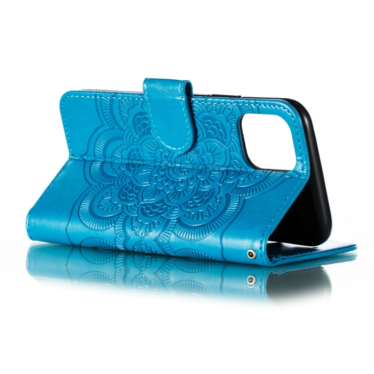 For iPhone 11 Pro Mandala Embossing Pattern Horizontal Flip Leather Case, with Holder & Card Slots & Wallet & Photo Frame & Lanyard