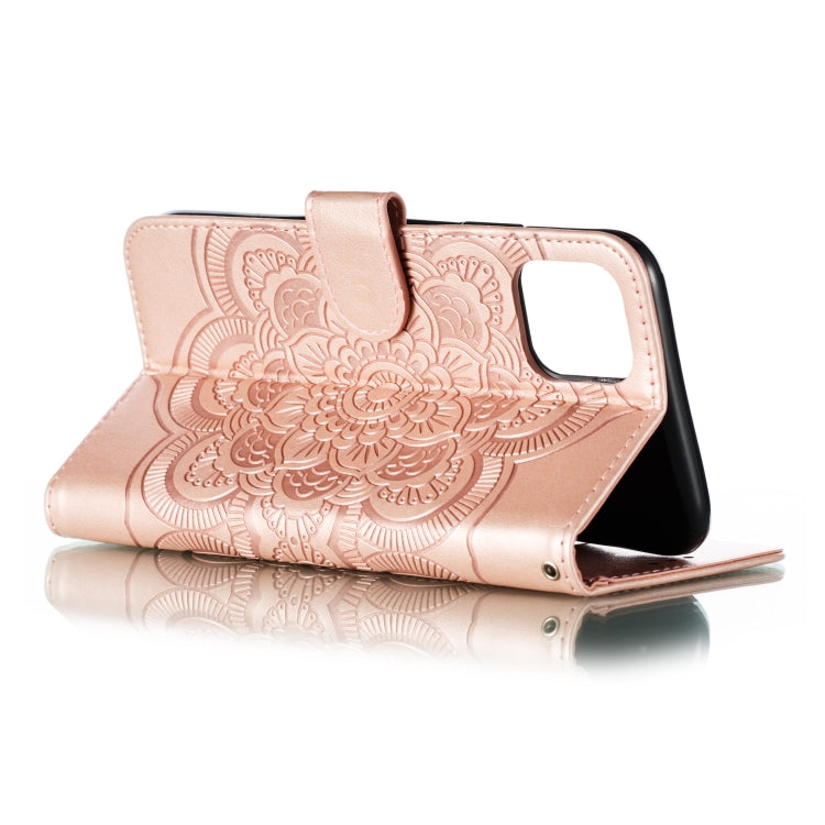 For iPhone 11 Pro Max Mandala Embossing Pattern Horizontal Flip Leather Case, with Holder & Card Slots & Wallet & Photo Frame & Lanyard