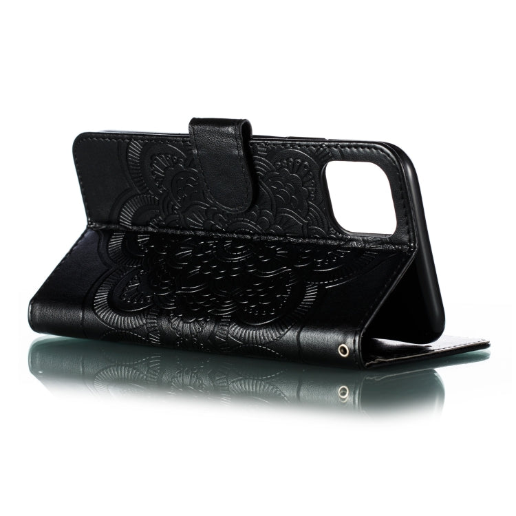 For iPhone 11 Pro Max Mandala Embossing Pattern Horizontal Flip Leather Case, with Holder & Card Slots & Wallet & Photo Frame & Lanyard