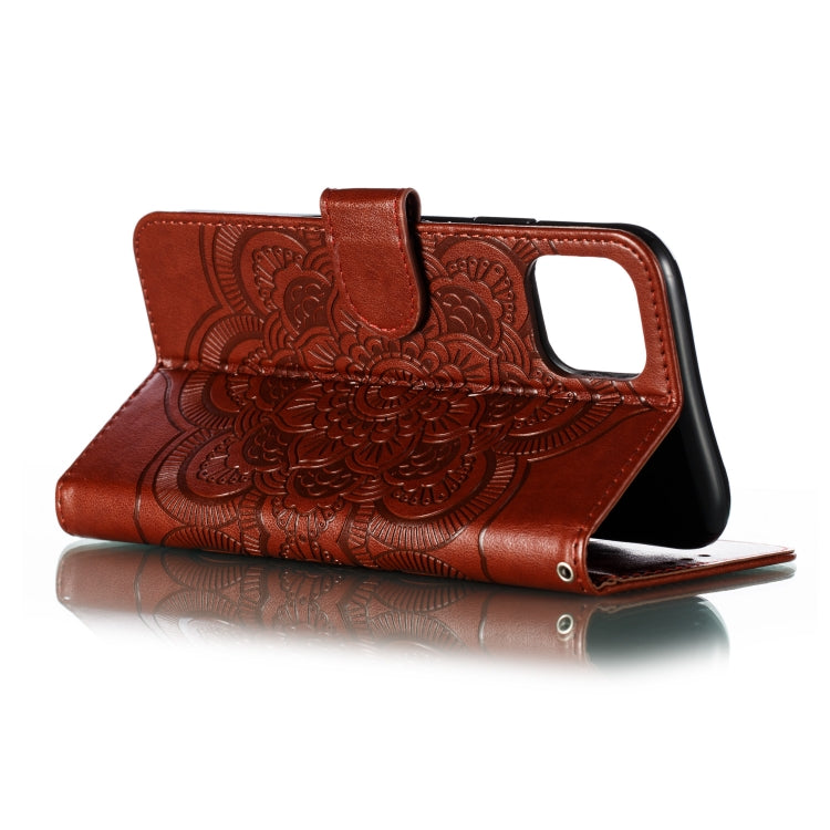 For iPhone 11 Pro Max Mandala Embossing Pattern Horizontal Flip Leather Case, with Holder & Card Slots & Wallet & Photo Frame & Lanyard