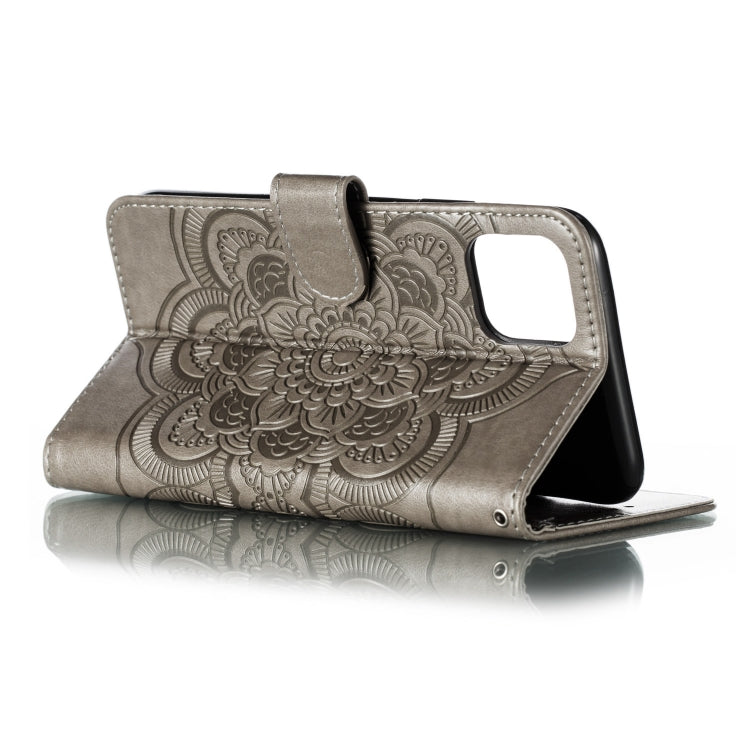 For iPhone 11 Pro Max Mandala Embossing Pattern Horizontal Flip Leather Case, with Holder & Card Slots & Wallet & Photo Frame & Lanyard