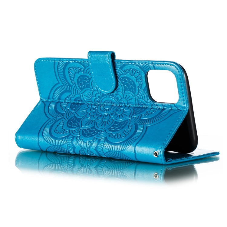 For iPhone 11 Pro Max Mandala Embossing Pattern Horizontal Flip Leather Case, with Holder & Card Slots & Wallet & Photo Frame & Lanyard