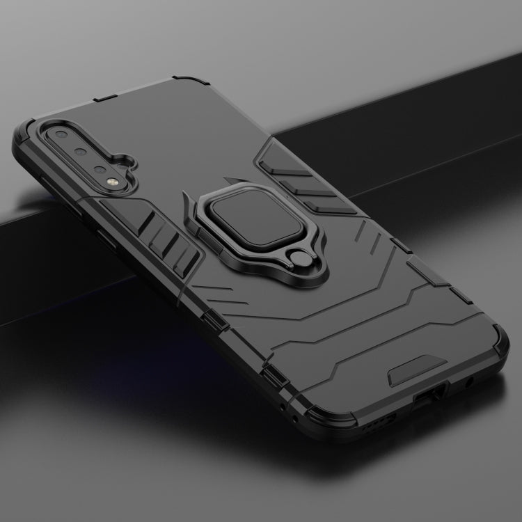 PC + TPU Shockproof Protective Case with Magnetic Ring Holder for Huawei Nova 5 / Nova 5 Pro