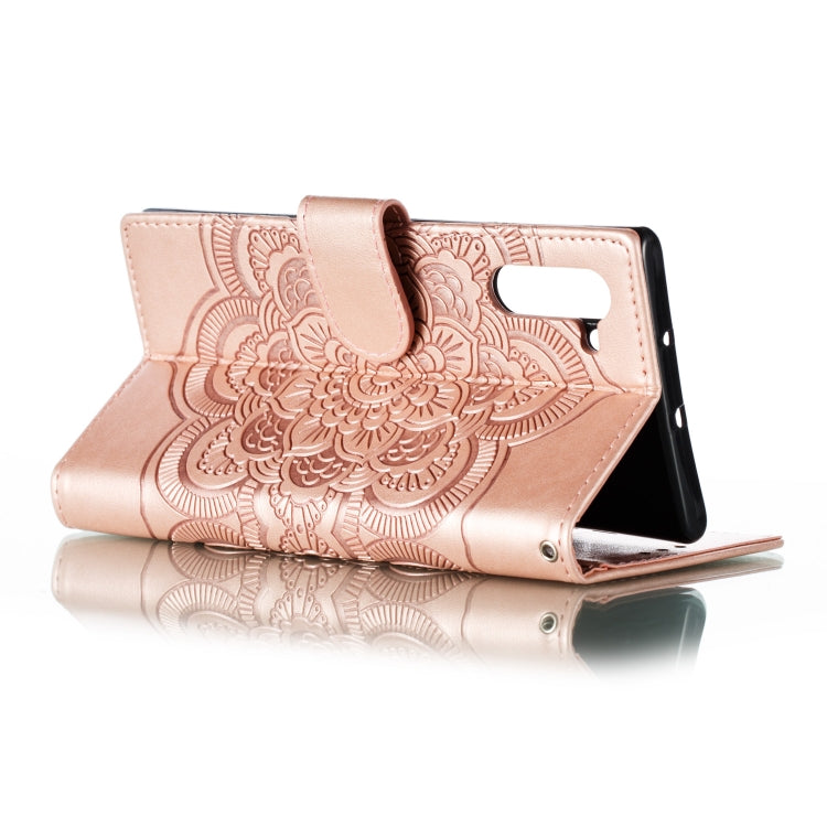 Mandala Embossing Pattern Horizontal Flip Leather Case for Galaxy Note 10, with Holder & Card Slots & Wallet & Photo Frame & Lanyard