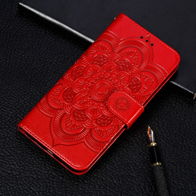 Mandala Embossing Pattern Horizontal Flip Leather Case for Xiaomi Redmi 7A, with Holder & Card Slots & Wallet & Photo Frame & Lanyard