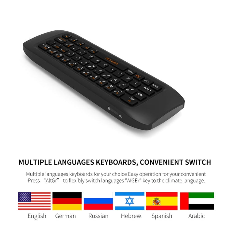 KB-91S 2.4GHz Keyboard Fly Mouse Rechargeable Remote Control for Android TV BOX PC Tablet