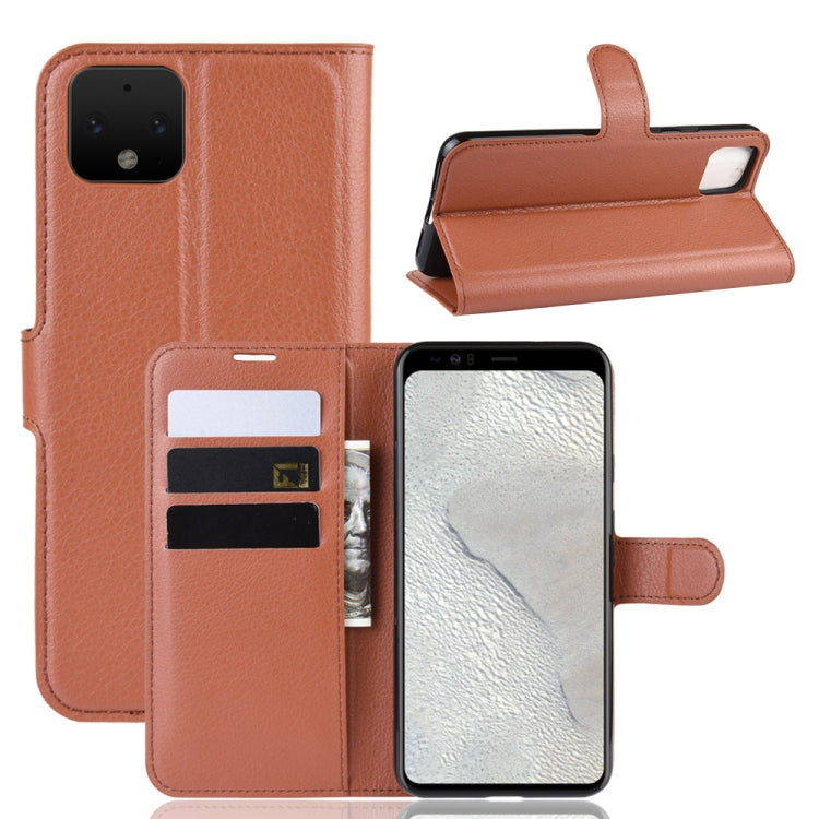 Litchi Texture Horizontal Flip Leather Case for Google Pixel 4, with Wallet & Holder & Card Slots