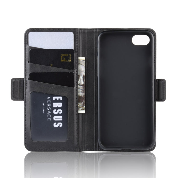 For iPhone SE 2022 / SE 2020 / 8 / 7 Dual-side Magnetic Buckle Horizontal Flip Leather Case with Holder & Card Slots & Wallet & Photo Frame