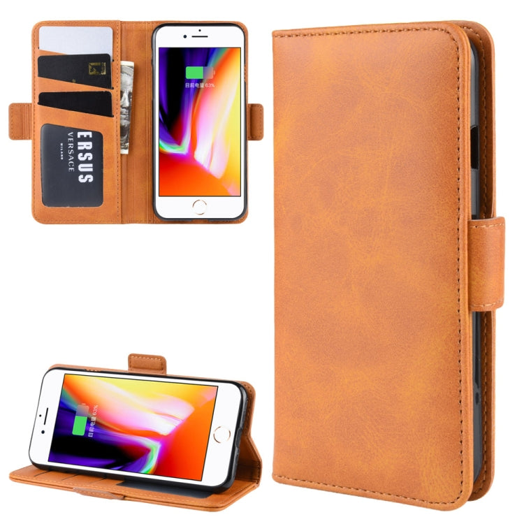 For iPhone SE 2022 / SE 2020 / 8 / 7 Dual-side Magnetic Buckle Horizontal Flip Leather Case with Holder & Card Slots & Wallet & Photo Frame